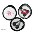 Ear Bud Type Audio Headphones With Case